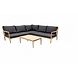 AVH-Collectie Showroommodel Manchester hoek loungeset 4-delig acacia zwart