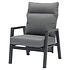 Caribbean verstelbare lounge tuinstoel aluminium dark grey