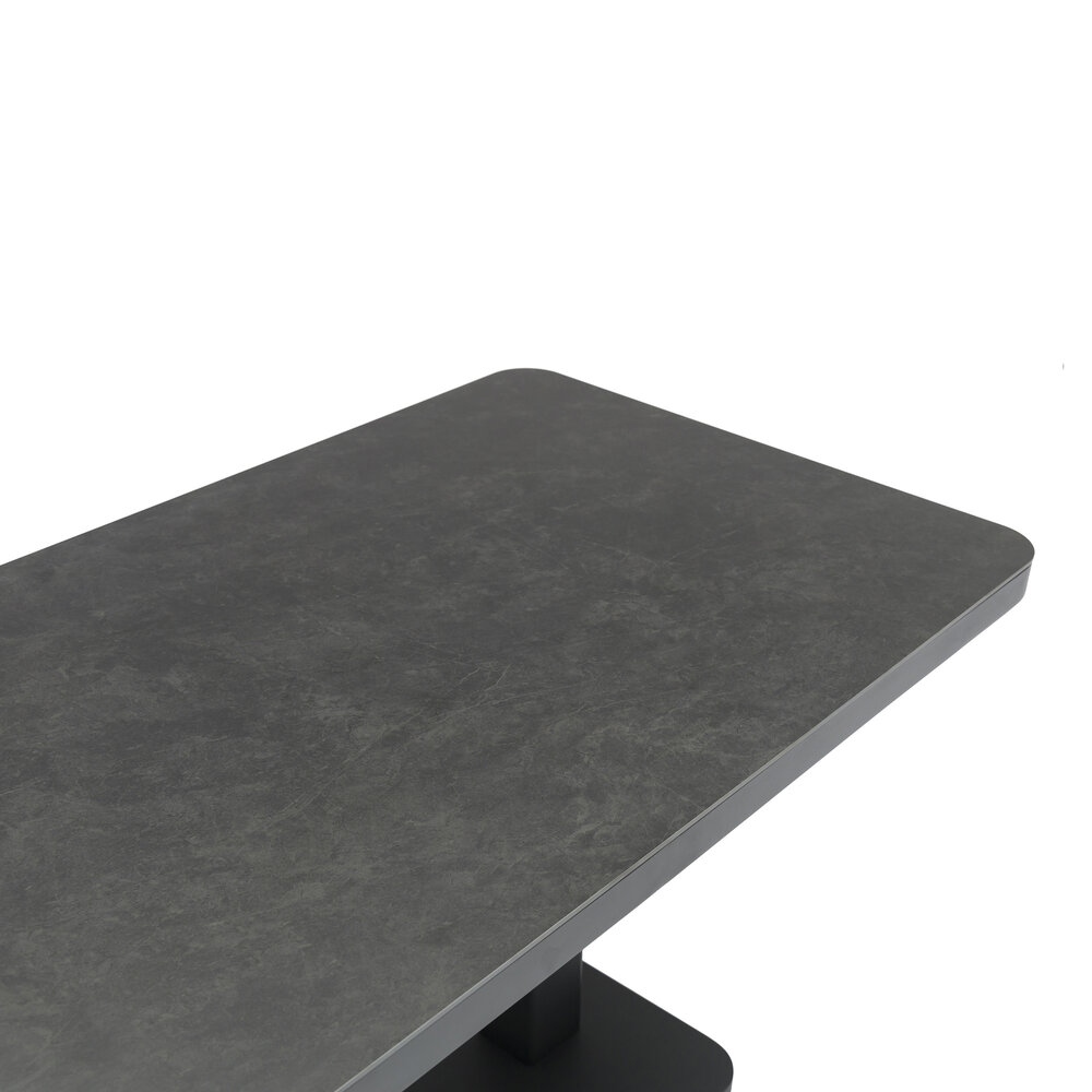 AVH-Collectie Caribbean in hoogte verstelbare tuintafel 140x85x53-75 cm antraciet sintered stone AVH-Collectie Caribbean in hoogte verstelbare tuintafel 140x85x53-75 cm antraciet sintered stone