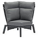 AVH-Collectie Caribbean verstelbare hoek loungeset 4 delig aluminium antraciet