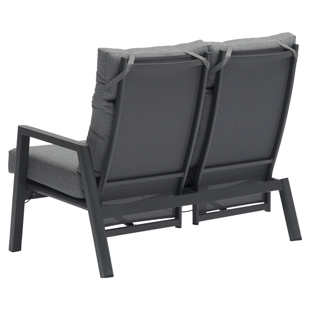 AVH-Collectie Caribbean verstelbare hoek loungeset 4 delig aluminium antraciet