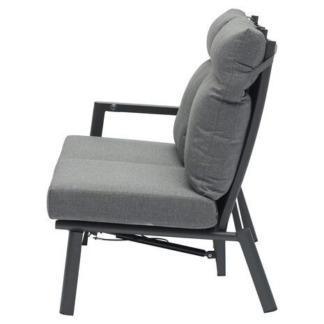 AVH-Collectie Caribbean verstelbare hoek loungeset 4 delig aluminium antraciet