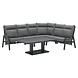 AVH-Collectie Caribbean verstelbare hoek loungeset 5 delig aluminium antraciet AVH-Collectie Caribbean verstelbare hoek loungeset 5 delig aluminium antraciet
