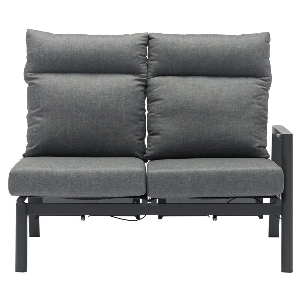 AVH-Collectie Caribbean verstelbare hoek loungeset 5 delig aluminium antraciet AVH-Collectie Caribbean verstelbare hoek loungeset 5 delig aluminium antraciet