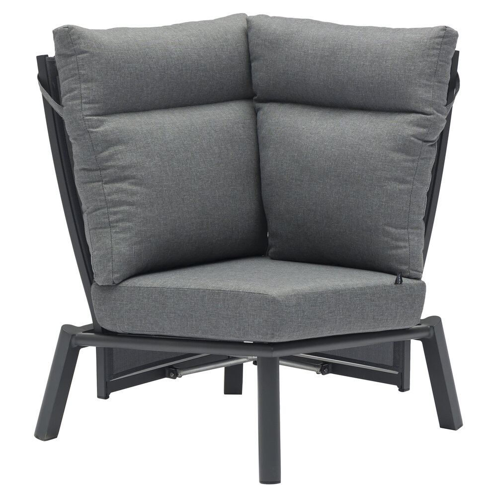 AVH-Collectie Caribbean verstelbare hoek loungeset 5 delig aluminium antraciet AVH-Collectie Caribbean verstelbare hoek loungeset 5 delig aluminium antraciet