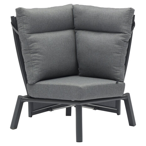 AVH-Collectie Caribbean verstelbare hoek loungeset 5 delig aluminium antraciet AVH-Collectie Caribbean verstelbare hoek loungeset 5 delig aluminium antraciet