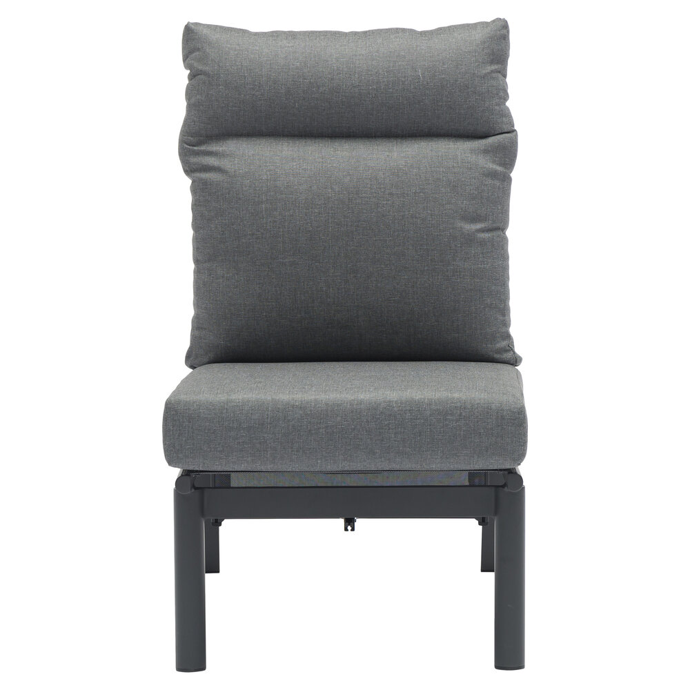 AVH-Collectie Caribbean verstelbare hoek loungeset 5 delig aluminium antraciet AVH-Collectie Caribbean verstelbare hoek loungeset 5 delig aluminium antraciet