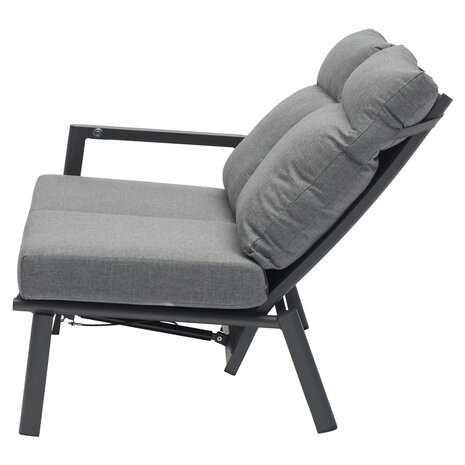 AVH-Collectie Caribbean verstelbare hoek loungeset 5 delig aluminium antraciet AVH-Collectie Caribbean verstelbare hoek loungeset 5 delig aluminium antraciet