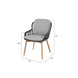 4 Seasons Outdoor Showroommodel Lugano dining tuinstoel met 2 kussens antraciet teak ( set van 4)