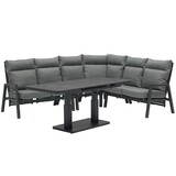 AVH-Collectie Caribbean verstelbare hoek loungeset 6 delig antraciet met uitschuifbare verstelbare tafel AVH-Collectie Caribbean verstelbare hoek loungeset 6 delig antraciet met uitschuifbare verstelbare tafel