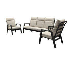 AVH-Collectie Barolo stoel bank loungeset 3-delig verstelbaar aluminium antraciet AVH-Collectie Barolo stoel bank loungeset 3-delig verstelbaar aluminium antraciet