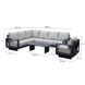 AVH-Collectie Avellino hoek loungeset 6 delig antraciet aluminium soft grey