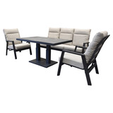 AVH-Collectie Barolo Pacific stoel bank dining loungeset 4 delig verstelbaar antraciet