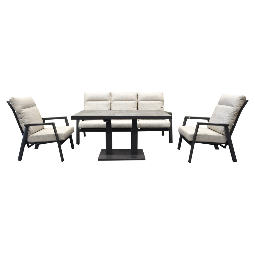 AVH-Collectie Barolo Pacific stoel bank dining loungeset 4 delig verstelbaar antraciet AVH-Collectie Barolo Pacific stoel bank dining loungeset 4 delig verstelbaar antraciet