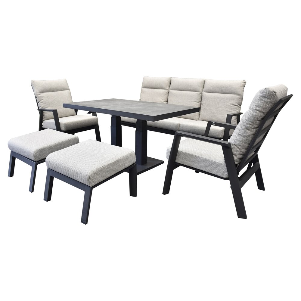 AVH-Collectie Barolo Pacific stoel bank dining loungeset 6 delig verstelbaar antraciet AVH-Collectie Barolo Pacific stoel bank dining loungeset 6 delig verstelbaar antraciet