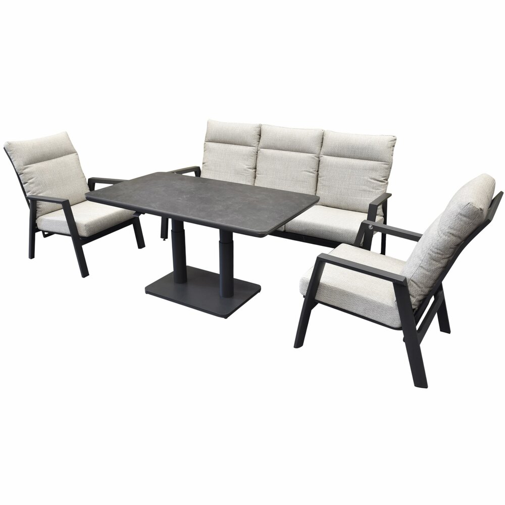 AVH-Collectie Barolo Pacific stoel bank dining loungeset 4 delig verstelbaar antraciet AVH-Collectie Barolo Pacific stoel bank dining loungeset 4 delig verstelbaar antraciet