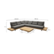AVH-Collectie Robusto platform hoek loungeset 5 delig teak
