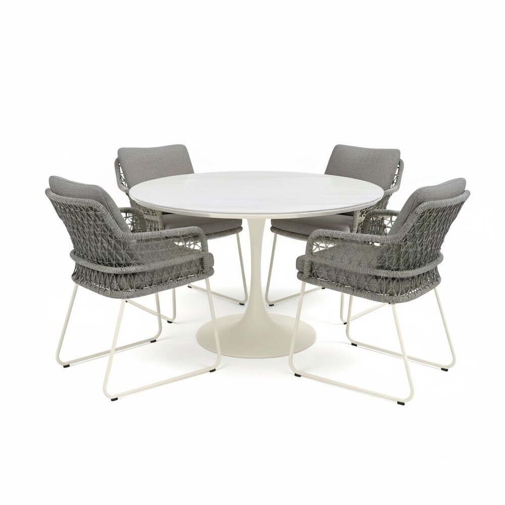 AVH-Collectie Taranto Flair dining tuinset 120xH75cm 5-delig AVH-Collectie Taranto Flair dining tuinset 120xH75cm 5-delig