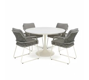 AVH-Collectie Taranto Flair dining tuinset latte 120xH75cm 5-delig AVH-Collectie Taranto Flair dining tuinset latte 120xH75cm 5-delig