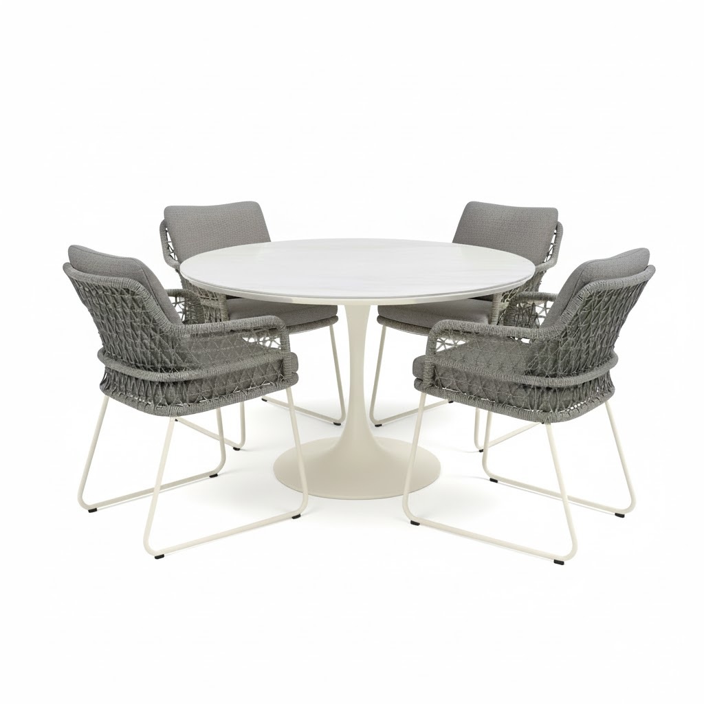 AVH-Collectie Taranto Flair dining tuinset 120xH75cm 5-delig