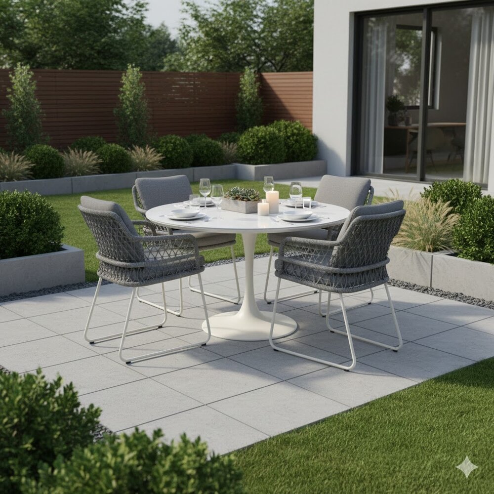 AVH-Collectie Taranto Flair dining tuinset 120xH75cm 5-delig AVH-Collectie Taranto Flair dining tuinset 120xH75cm 5-delig