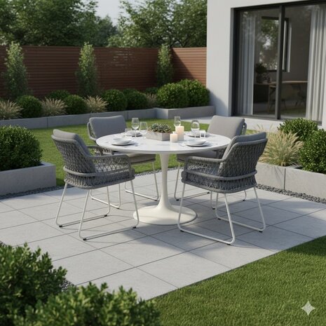 AVH-Collectie Taranto Flair dining tuinset 120xH75cm 5-delig AVH-Collectie Taranto Flair dining tuinset 120xH75cm 5-delig