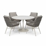 AVH-Collectie Tivoli Flair dining tuinset 120xH75cm 5-delig latte