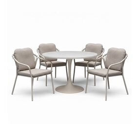 AVH-Collectie Sandora Flair dining tuinset 5-delig latte 120xH75cm AVH-Collectie Sandora Flair dining tuinset 5-delig latte 120xH75cm