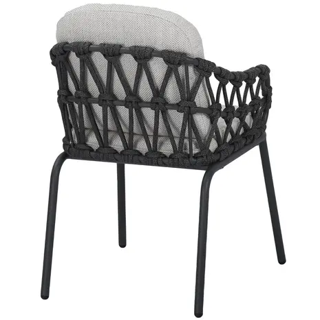 AVH-Collectie Matera Flair dining tuinset 5-delig antraciet 120xH75cm