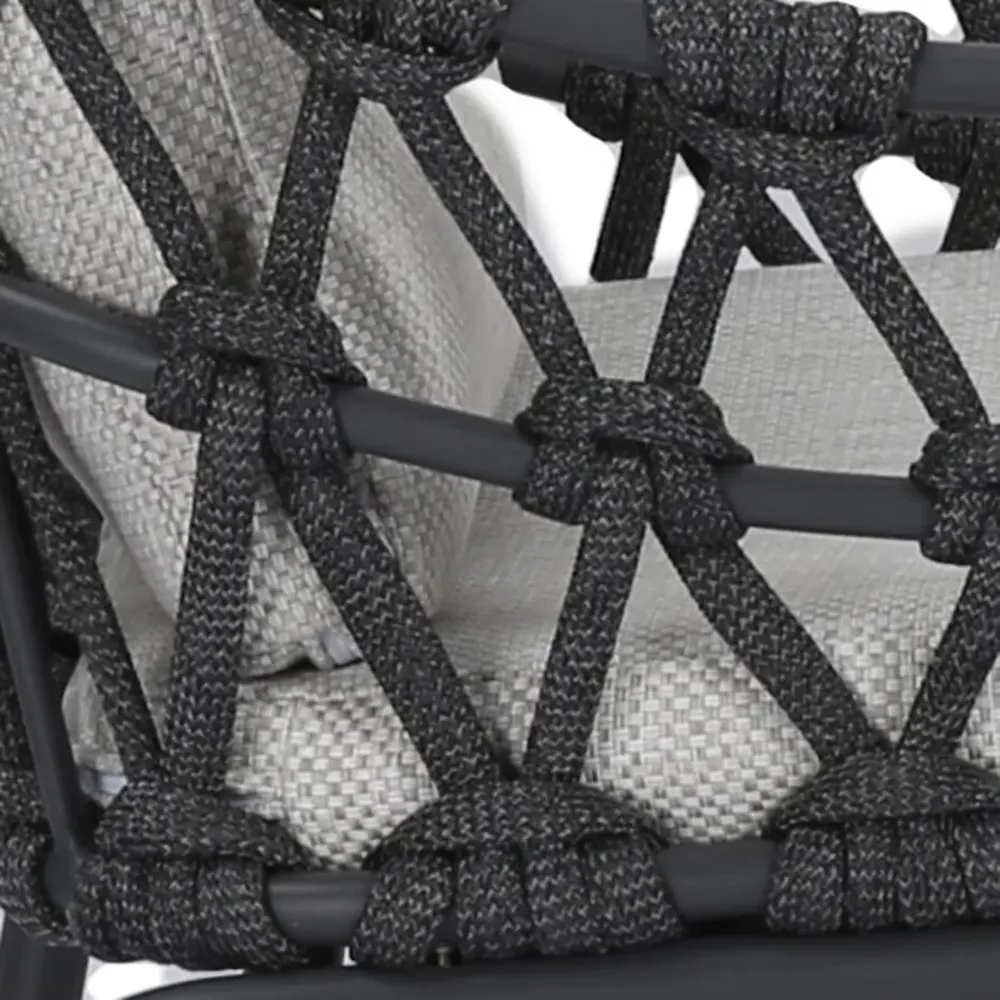 AVH-Collectie Matera Flair dining tuinset 5-delig antraciet 120xH75cm