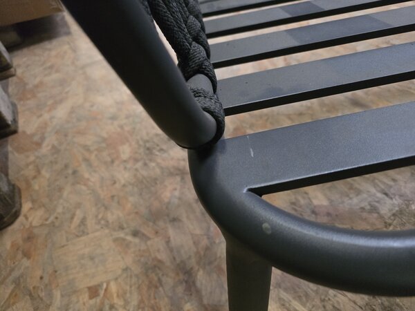 AVH-Collectie Showroommodel Elegant stoel bank loungeset 4 delig antraciet rope