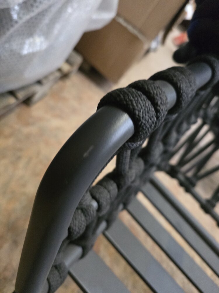 AVH-Collectie Showroommodel Elegant stoel bank loungeset 4 delig antraciet rope