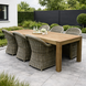 AVH-Collectie Macau Krista dining tuinset 240x100xH77 cm 7 delig rotan