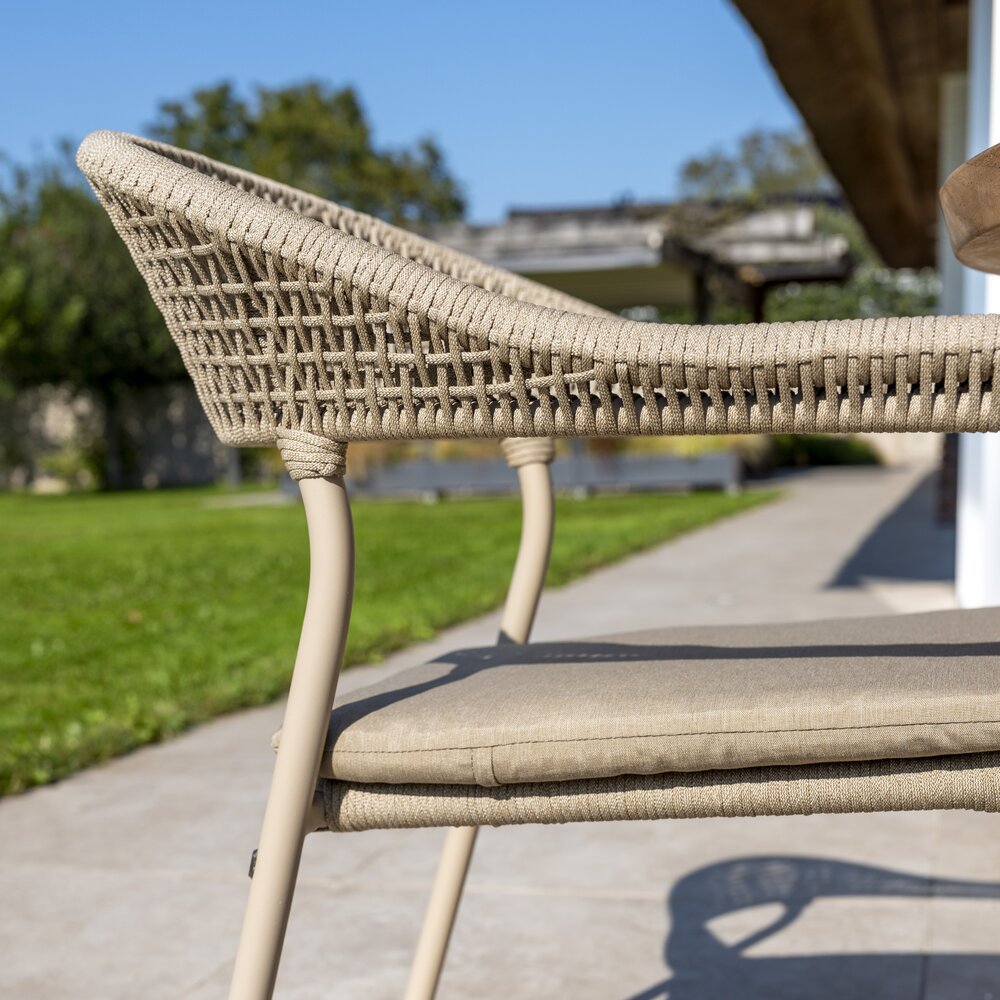 4 Seasons Outdoor Sarah Sienna dining tuinset 120xH75 cm 5 delig latte keramiek Taste 4SO