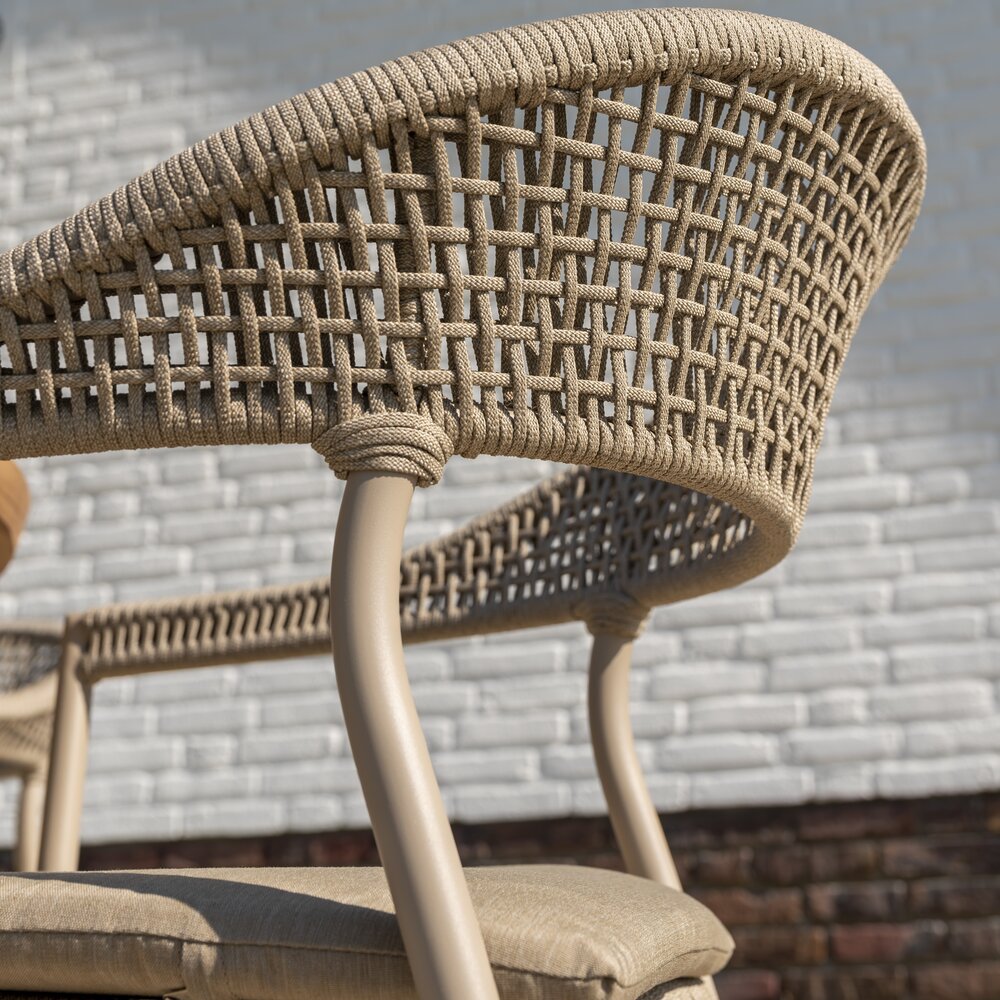 4 Seasons Outdoor Sarah Sienna dining tuinset 120xH75 cm 5 delig latte keramiek Taste 4SO