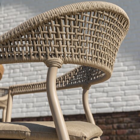 4 Seasons Outdoor Sarah Sienna dining tuinset 120xH75 cm 5 delig latte keramiek Taste 4SO