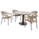 4 Seasons Outdoor Sarah Sienna dining tuinset 120xH75 cm 5 delig terre keramiek Taste 4SO
