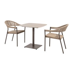 4 Seasons Outdoor Vermont Sienna bistro dining tuinset 3 delig keramiek terre Taste 4SO