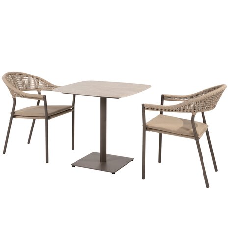4 Seasons Outdoor Vermont Sienna bistro dining tuinset 3 delig keramiek terre Taste 4SO