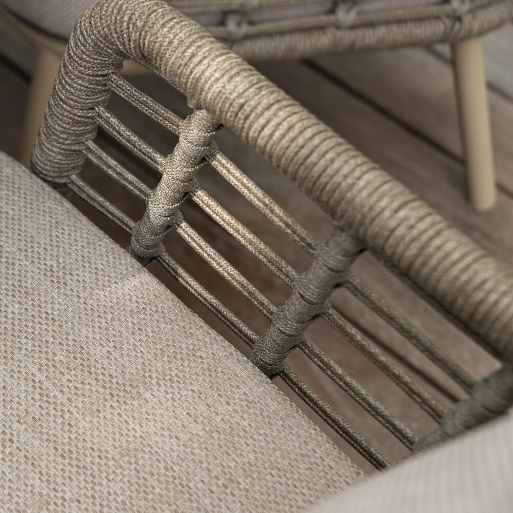 4 Seasons Outdoor Hampton Puglia low dining tuinset 160xH69 cm 7 delig mortex latte Taste 4SO