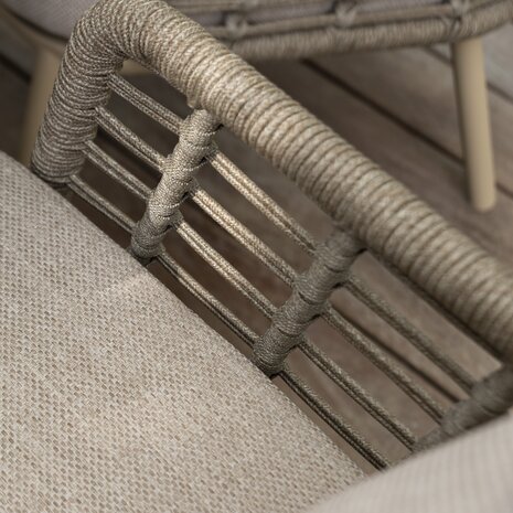 4 Seasons Outdoor Hampton Puglia low dining tuinset 160xH69 cm 7 delig mortex latte Taste 4SO