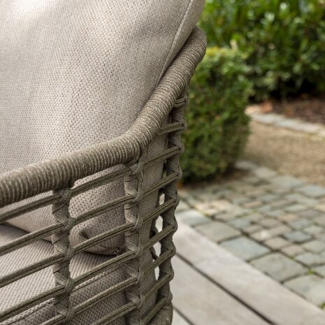 4 Seasons Outdoor Hampton Puglia low dining tuinset 160xH69 cm 7 delig mortex latte Taste 4SO