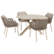 4 Seasons Outdoor Prado Puglia dining tuinset 130xH75 cm 5 delig keramiek latte Taste 4SO