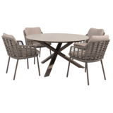 4 Seasons Outdoor Prado Puglia dining tuinset 130xH75 cm 5 delig keramiek terre Taste 4SO