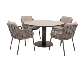 4 Seasons Outdoor Sarah Puglia dining tuinset 120xH75 cm 5 delig keramiek terre Taste 4SO