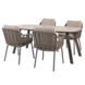 4 Seasons Outdoor Manolo Puglia dining tuinset 180x95xH75 cm 5 delig keramiek terre Taste 4SO 4 Seasons Outdoor Manolo Puglia dining tuinset 180x95xH75 cm 5 delig keramiek terre Taste 4SO