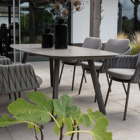 4 Seasons Outdoor Manolo Puglia dining tuinset 180x95xH75 cm 5 delig keramiek terre Taste 4SO 4 Seasons Outdoor Manolo Puglia dining tuinset 180x95xH75 cm 5 delig keramiek terre Taste 4SO
