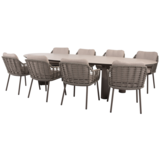 4 Seasons Outdoor Denia Puglia dining tuinset 290x110xH75 cm 9 delig keramiek terre Taste 4SO