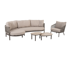 4 Seasons Outdoor Monroe Puglia chaise longue loungeset 5 delig terre Taste 4SO