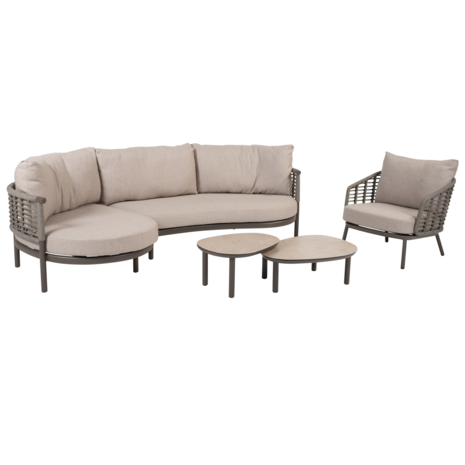 4 Seasons Outdoor Monroe Puglia chaise longue loungeset 5 delig terre Taste 4SO